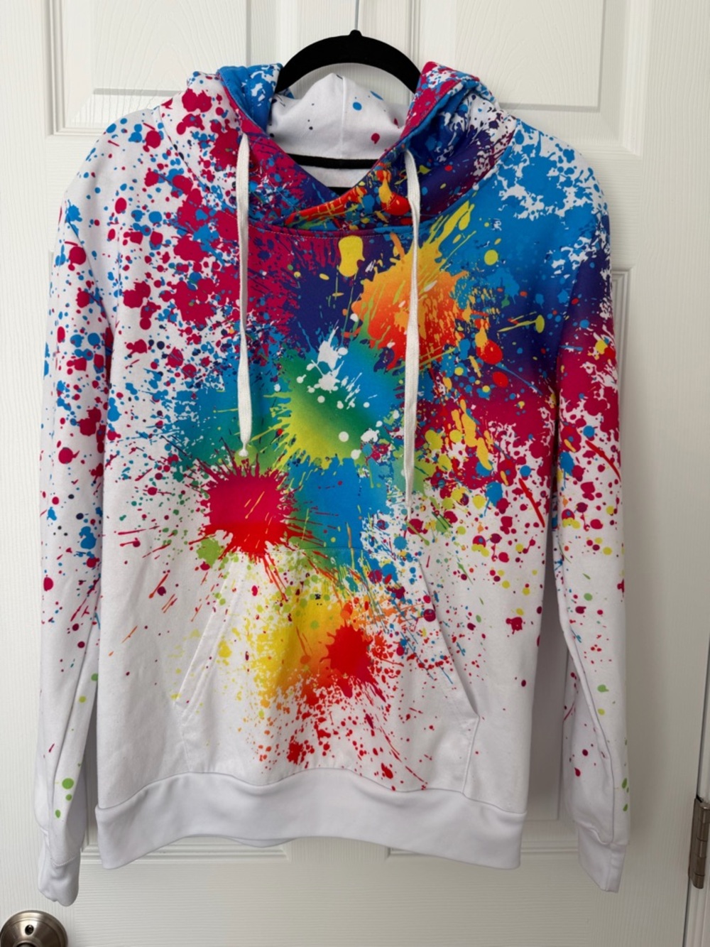Adult Hooded Sweatshirt - Paint Splatter - Size M